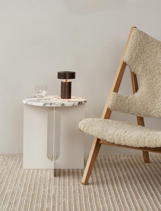 Norm Architects' Audo Cylindrical LED Cordless Table Lamp for Mood Setting