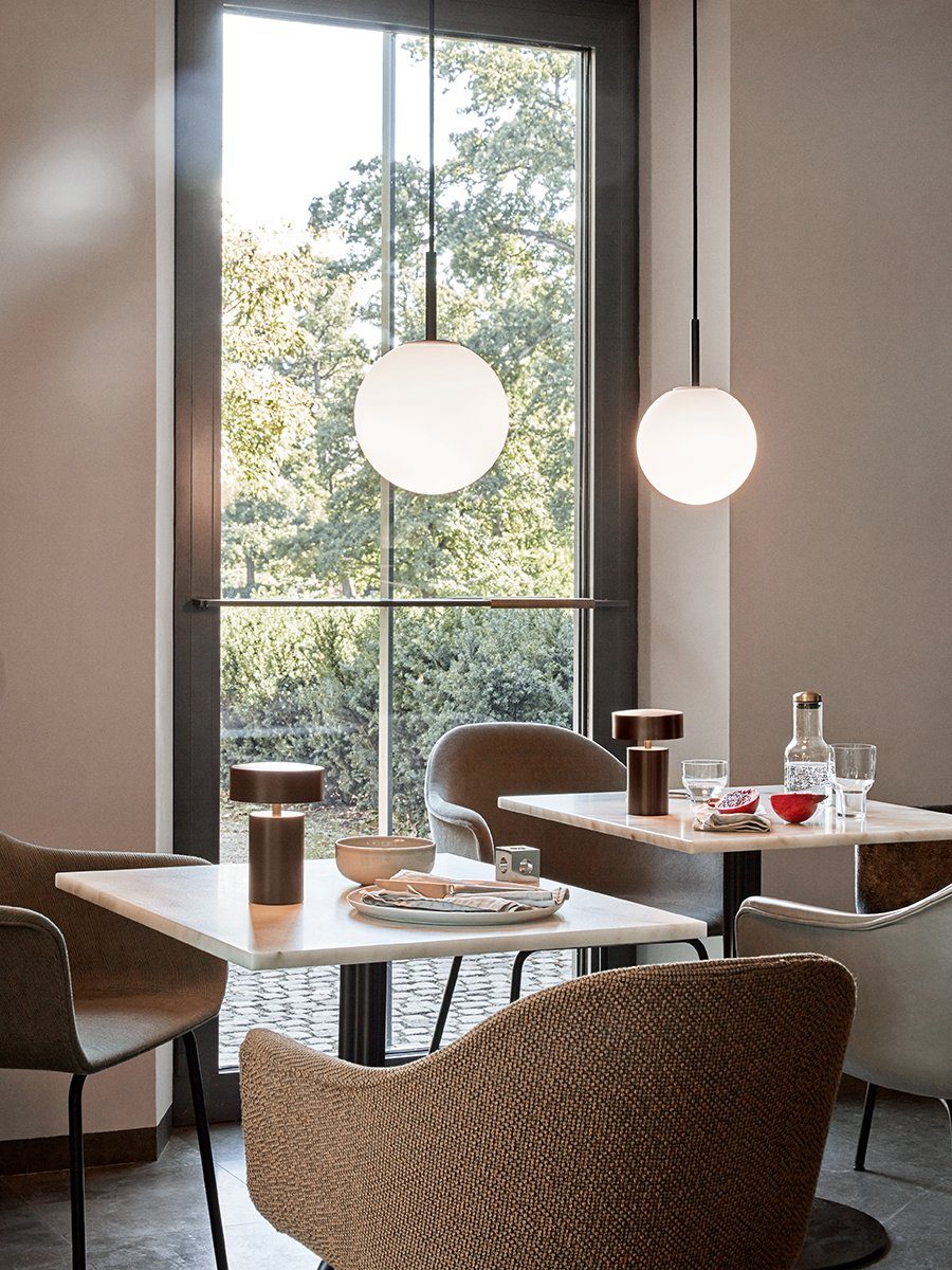 Norm Architects' Audo Cylindrical LED Cordless Table Lamp for Mood Setting