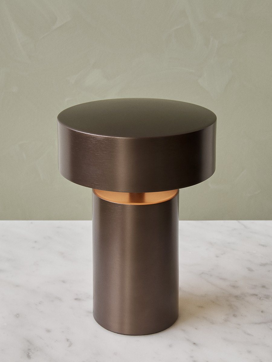 Norm Architects' Audo Cylindrical LED Cordless Table Lamp for Mood Setting