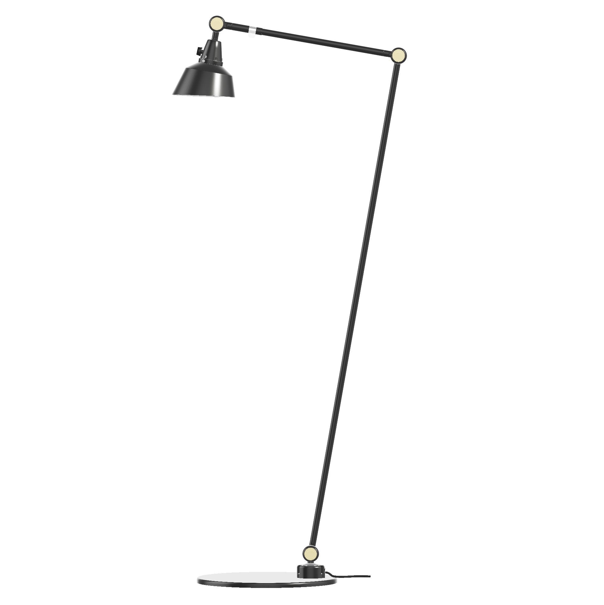 Midgard 556 Modular Adjustable Floor Lamp in Black and White