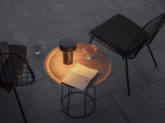 Norm Architects' Audo Cylindrical LED Cordless Table Lamp for Mood Setting
