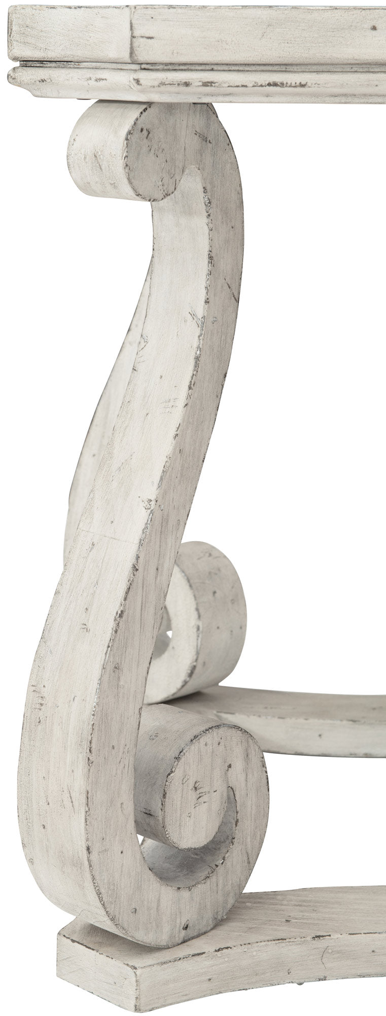 Bernhardt Mirabelle Whitewashed End Table with Black Accent