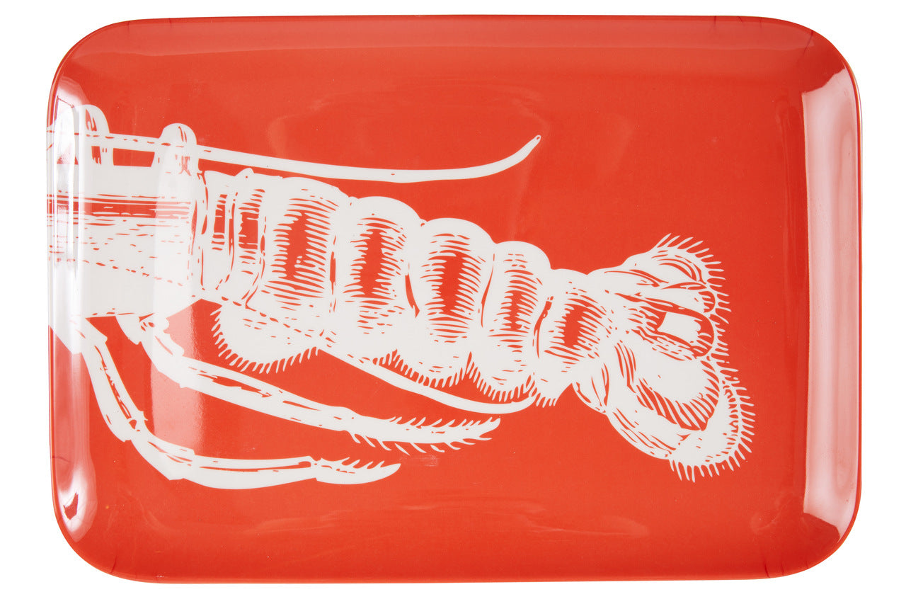 Thomas Paul Two-Piece Lobster Melamine Tray Set for Dining