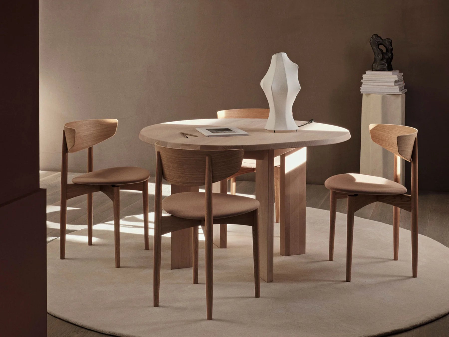 Ferm Living Tarn Solid Wood Dining Table for Cozy Dining Areas