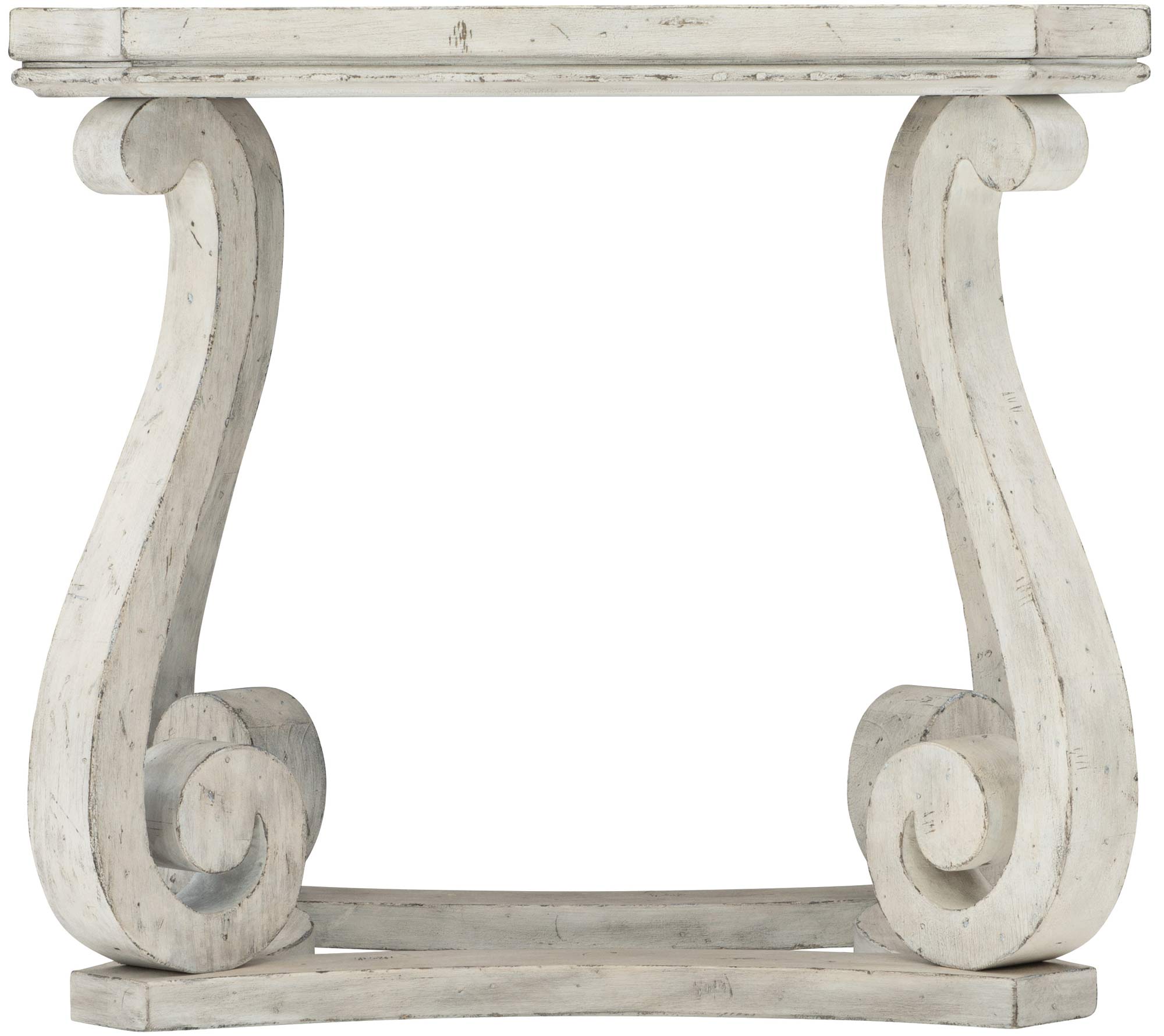 Bernhardt Mirabelle Whitewashed End Table with Black Accent