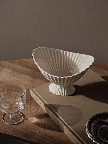 Ferm Living Elegant Ceramic Fountain Bowl for Decor and Storage