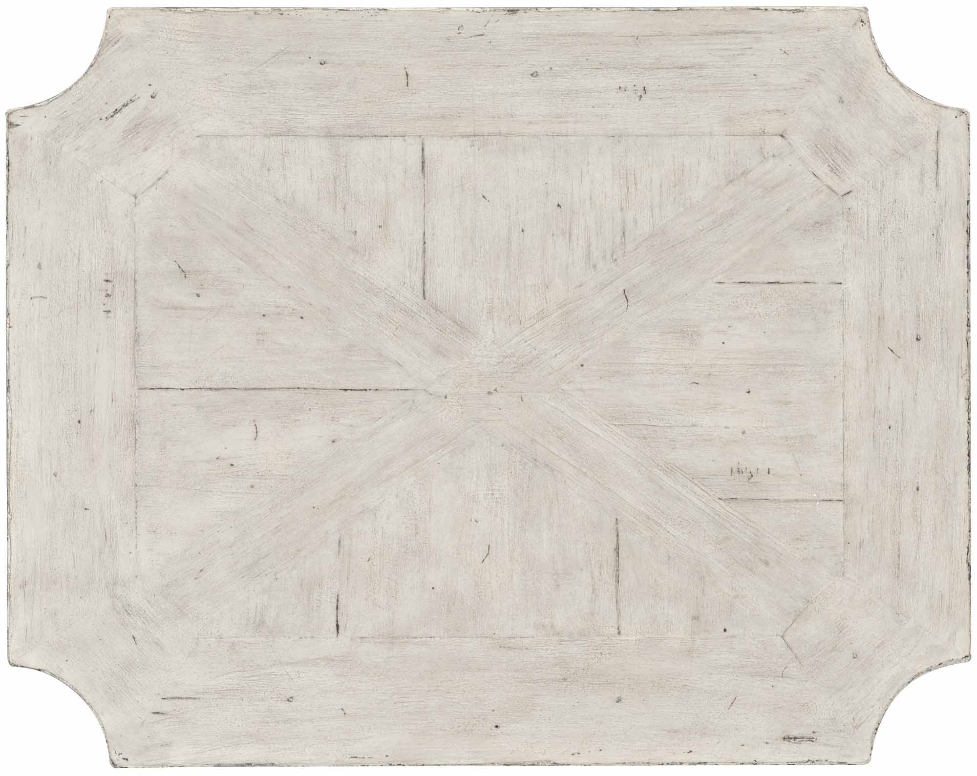 Bernhardt Mirabelle Whitewashed End Table with Black Accent