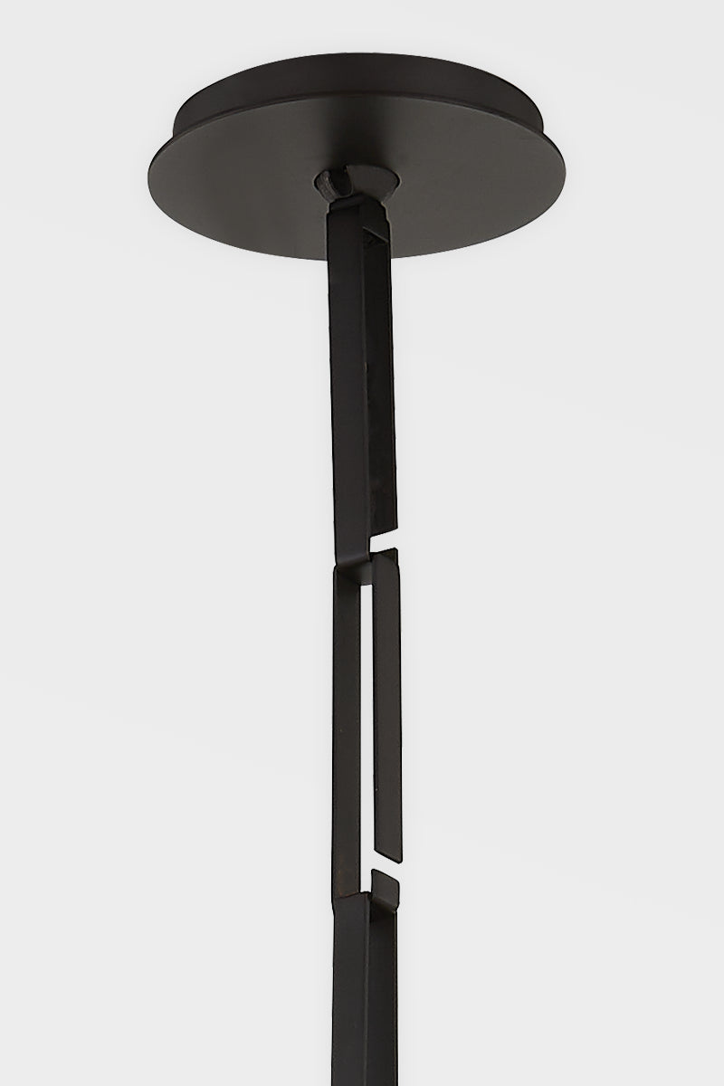Corbett Vintage or Black Brass Copenhagen Pendant Light with Clear Glass