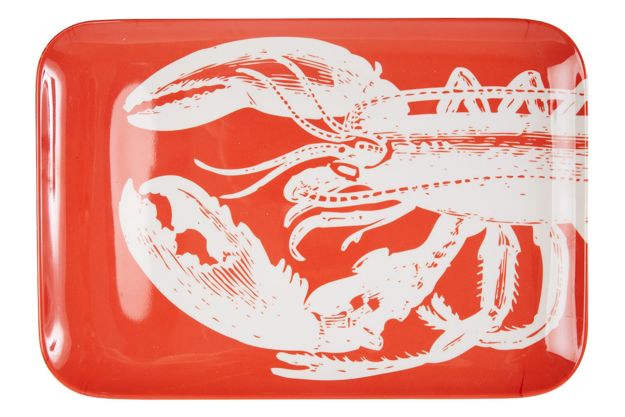 Thomas Paul Two-Piece Lobster Melamine Tray Set for Dining