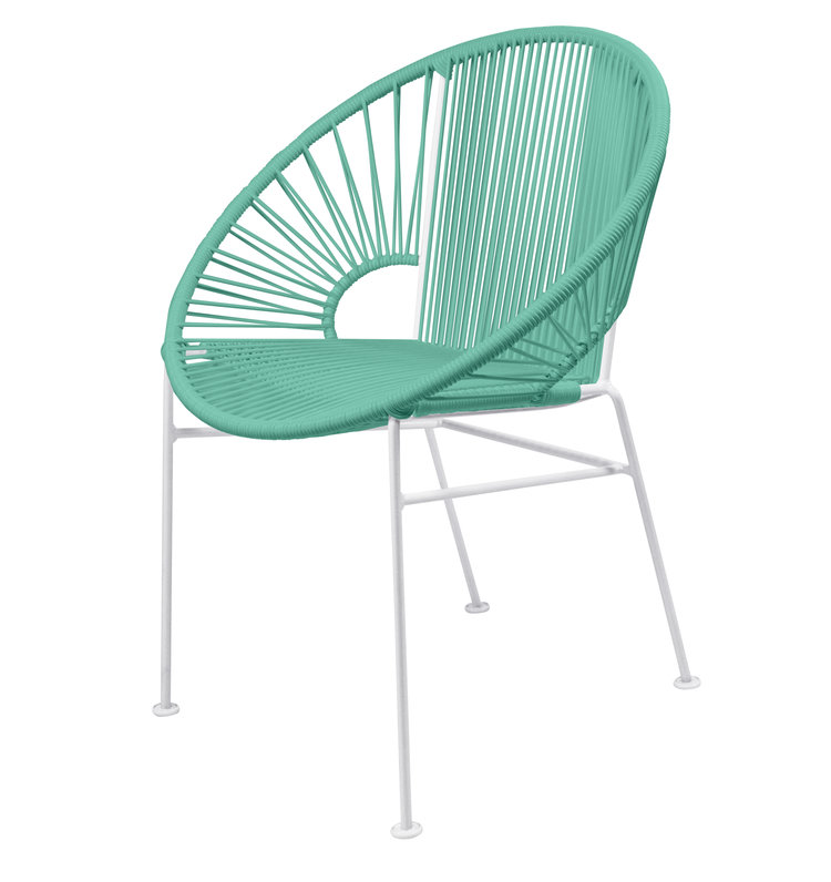Stylish White Frame Innit Concha Chair for Dining, Café, Home or Office