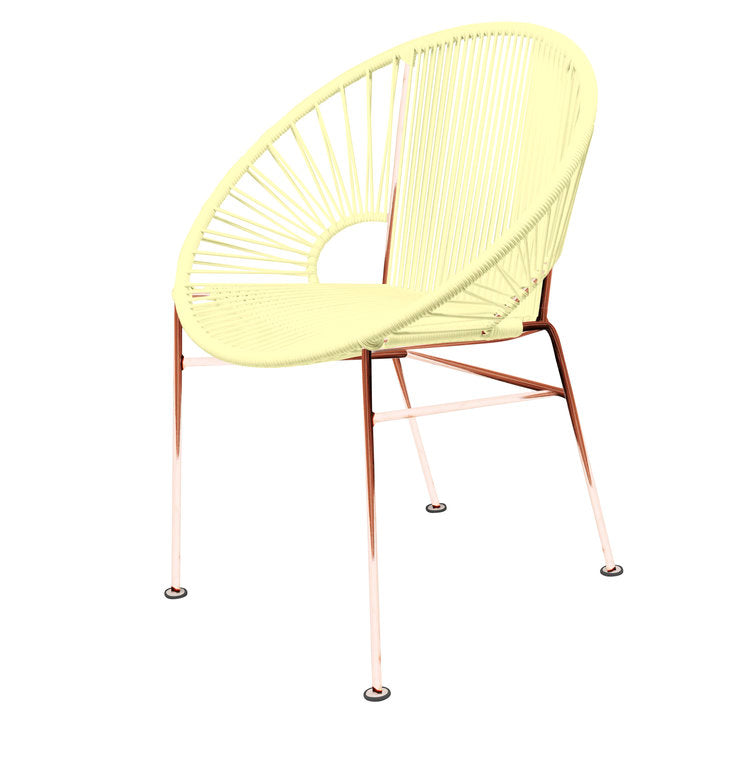 Stylish Innit Concha Dining and Café Chair with a Rustic Copper Frame