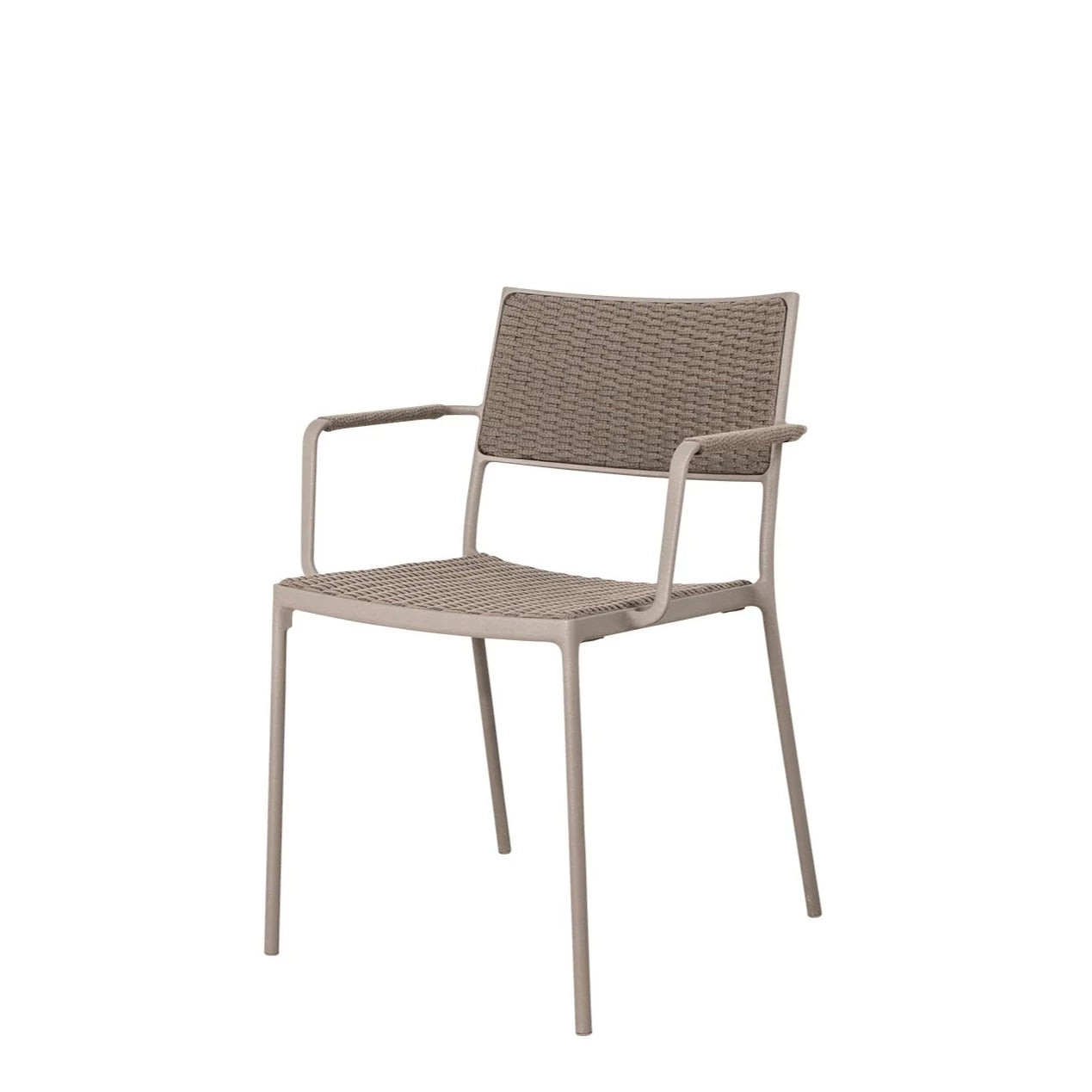 Cane-line Less Modern Stackable Aluminium Armchair with French Weave