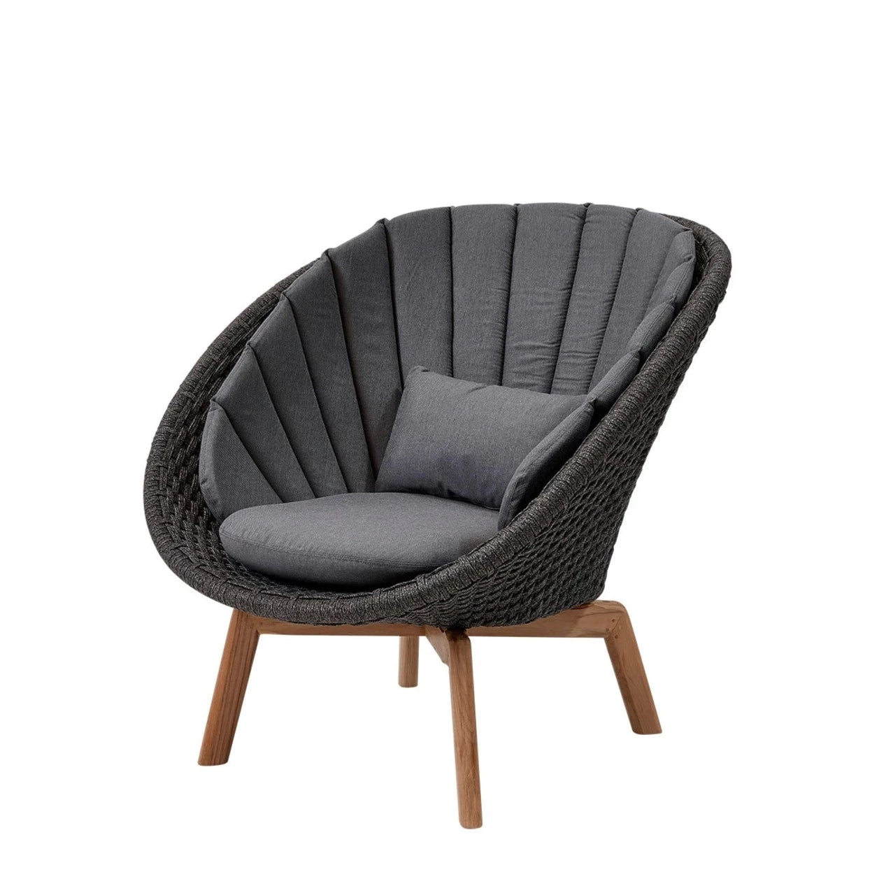 Cane-line Outdoor Peacock Lounge Chair Crafted with Soft Rope