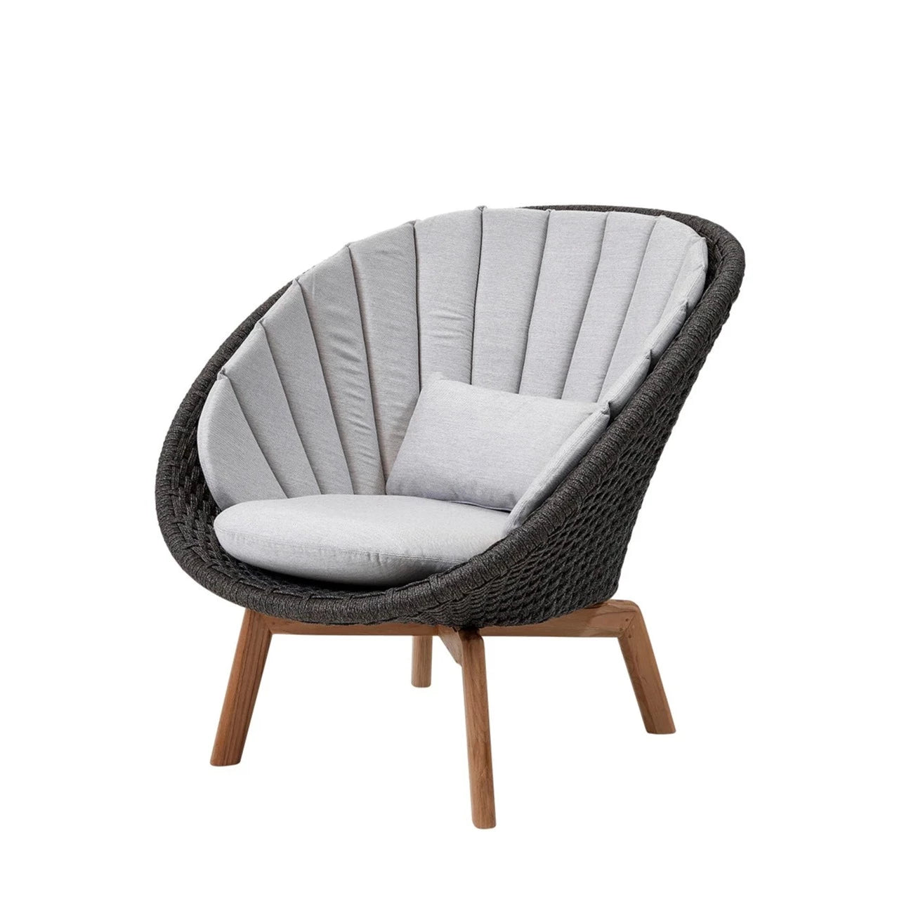 Cane-line Outdoor Peacock Lounge Chair Crafted with Soft Rope