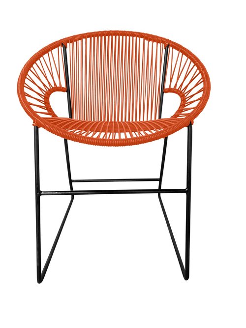 Stylish Black Frame Innit Puerto Dining and Side Chair for Indoor and Outdoor Use