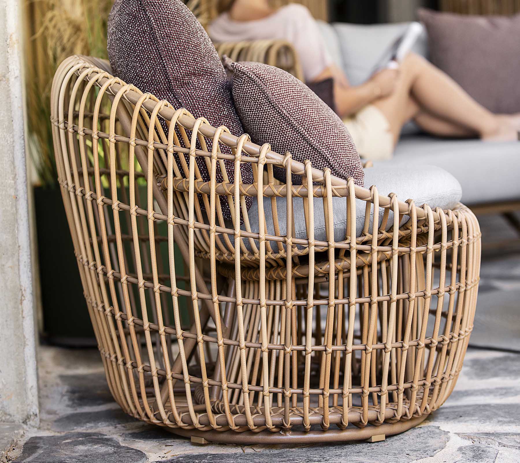 Cane-line Durable Nest Round Chair with Classic Danish Design