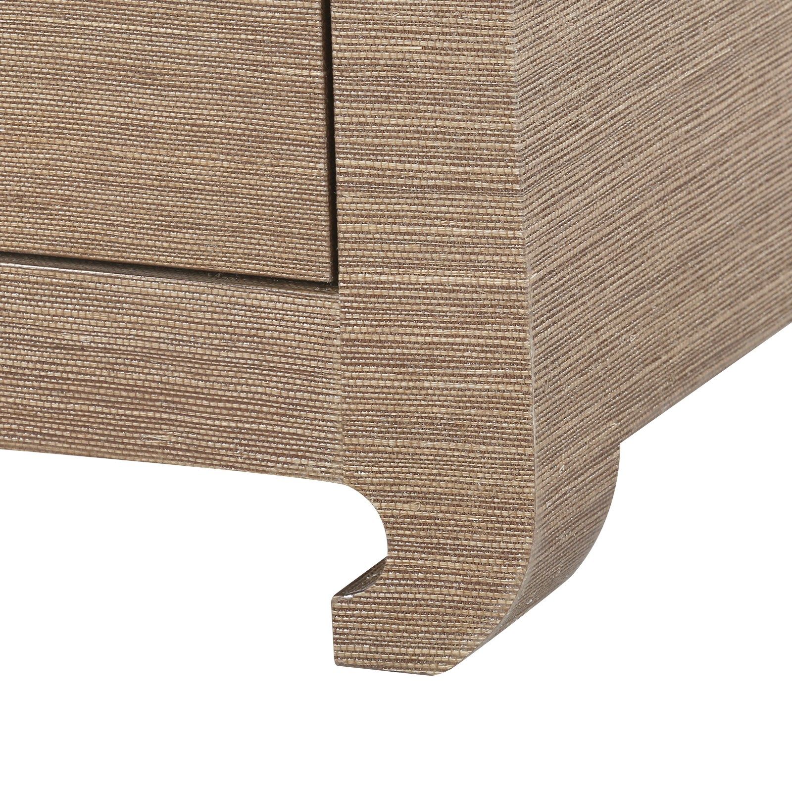 Villa & House Ming Flax Brown 2-Drawer Side Table with Elegant Design