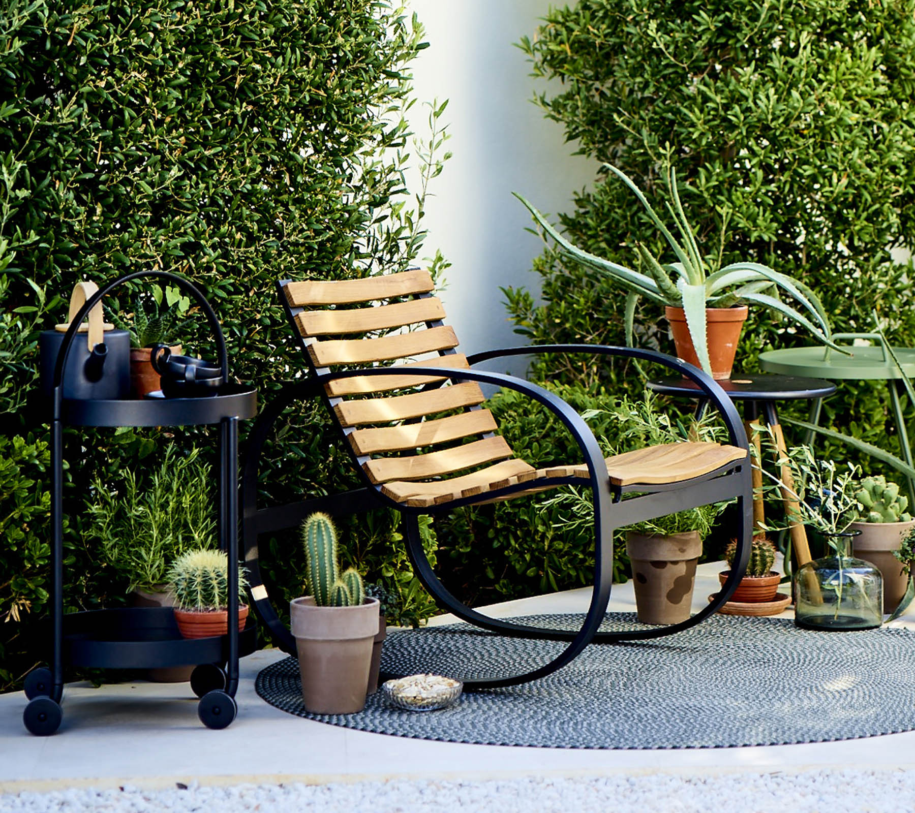 Cane-line Parc Teak Rocking Chair - Comfortable and Stylish for Outdoor Use