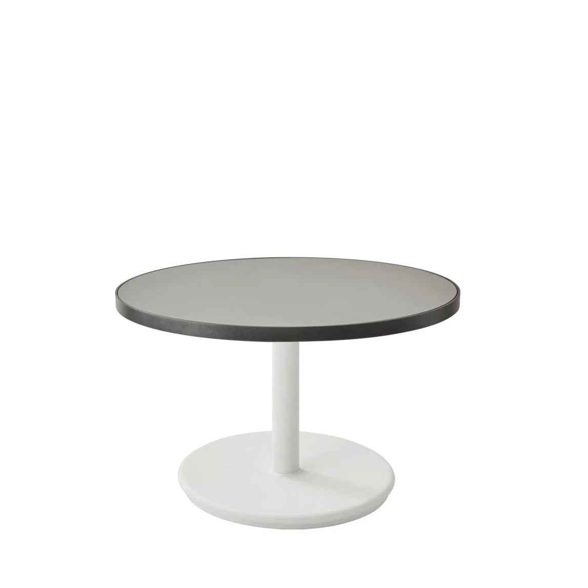 Small Base Round 60cm Cane-line Go Outdoor Coffee Table for Elegant Spaces