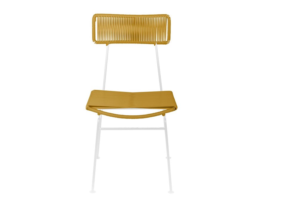 Innit's Charming White-Frame Hapi Indoor/Outdoor Dining Chair