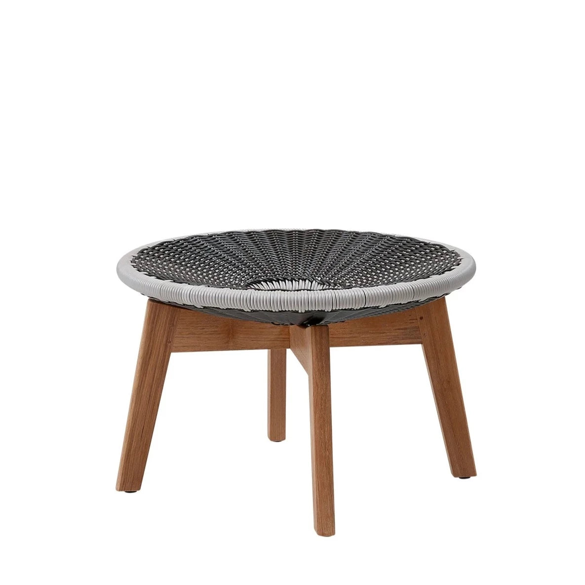 Cane-line Peacock Comfortable Outdoor Footstool & Side Table