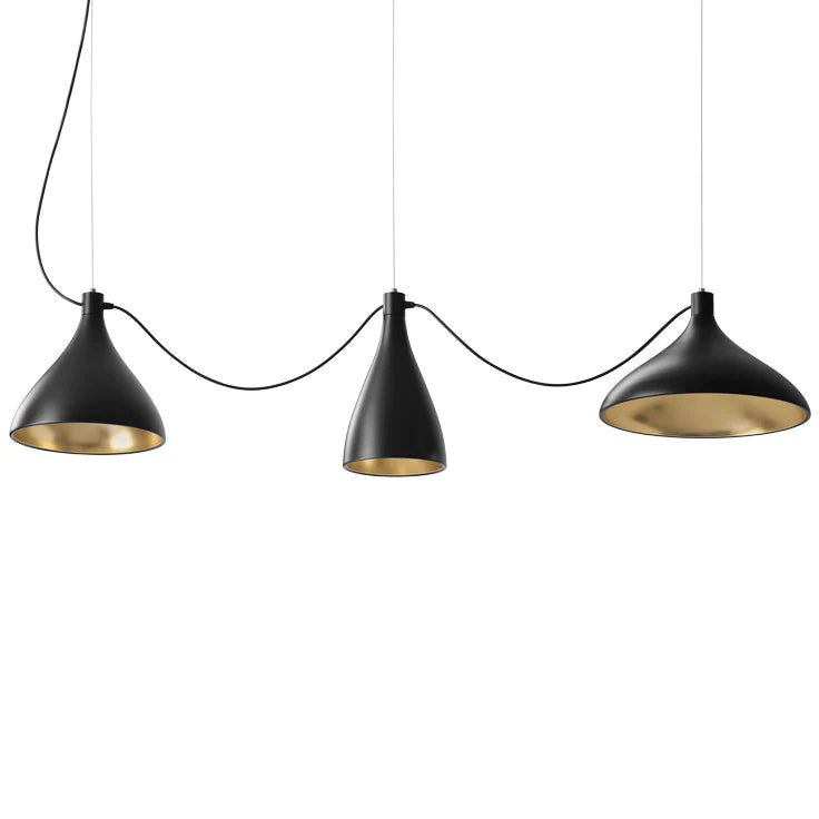 Extra Large Pablo Swell String Mixed Linear LED Pendant Lighting Fixture