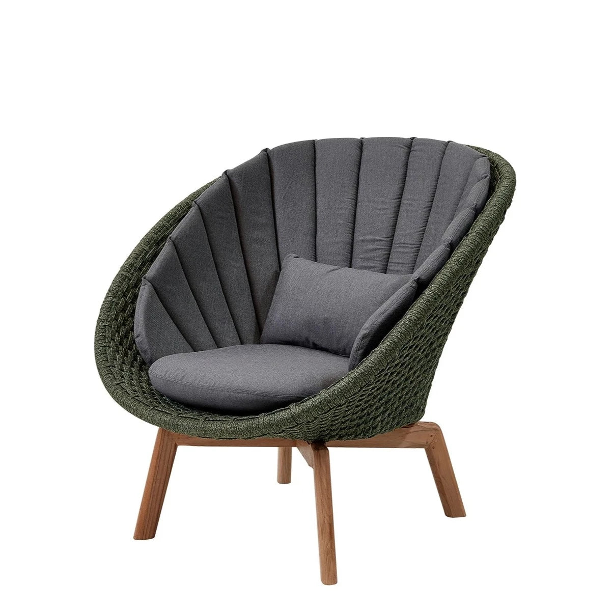 Cane-line Outdoor Peacock Lounge Chair Crafted with Soft Rope