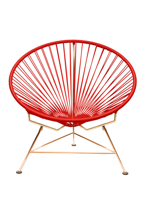 Stylish and Durable Innit Lounge Chair with a Copper-Colored Frame
