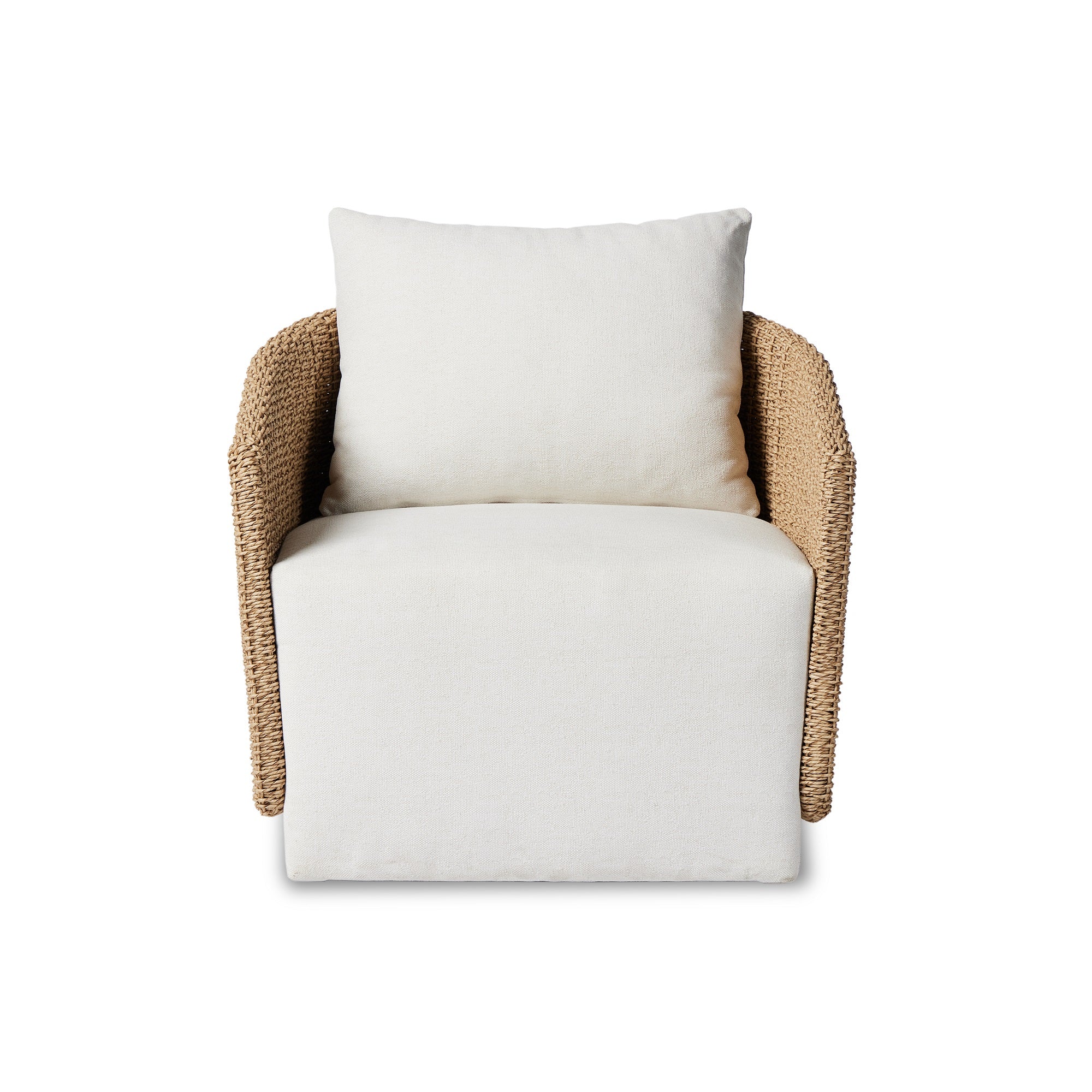 Four Hands Maven Luxury Outdoor Swivel Chair with Zero - Waste Italian Upholstery