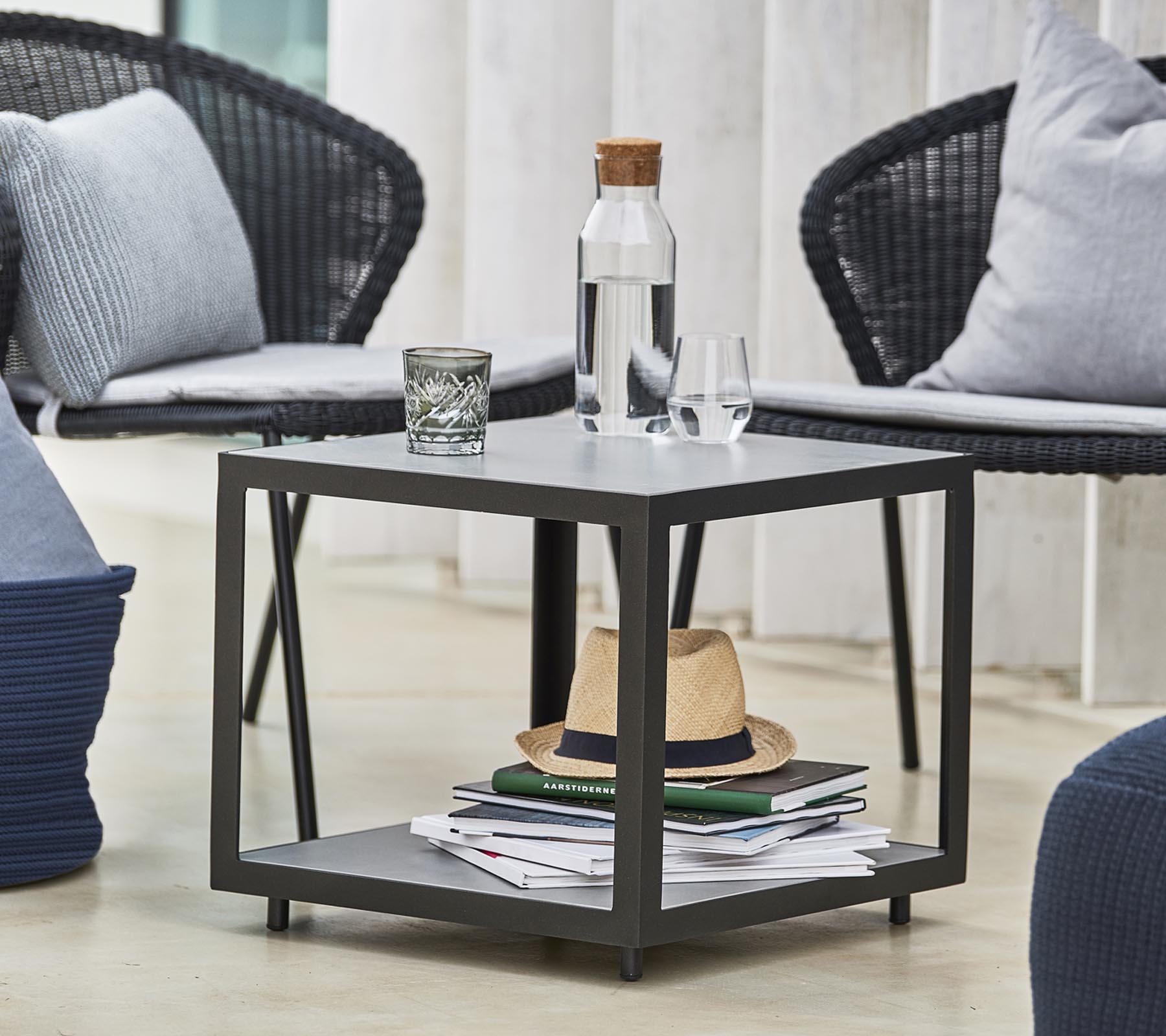 Small Cane-line Level Coffee Table with Multi - level Design
