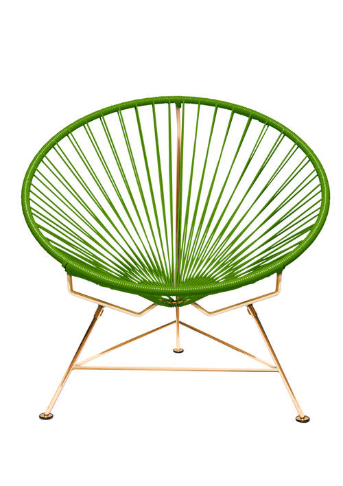 Stylish and Durable Innit Lounge Chair with a Copper-Colored Frame