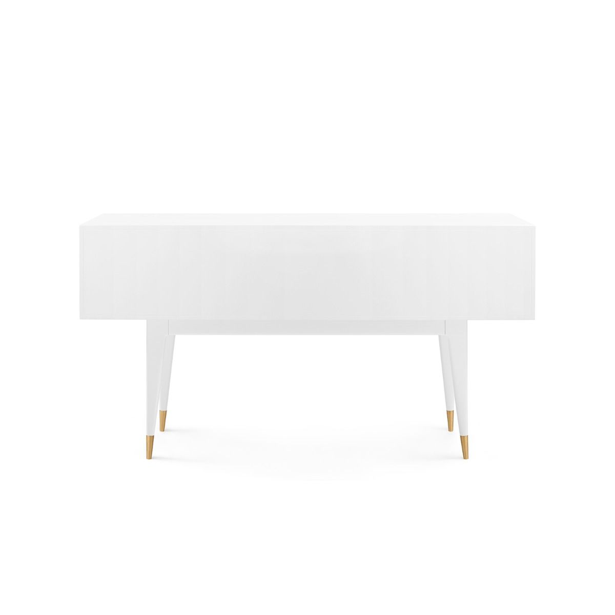 Villa & House Elisa 3 - Drawer Eggshell Console Table in Mottled Gray