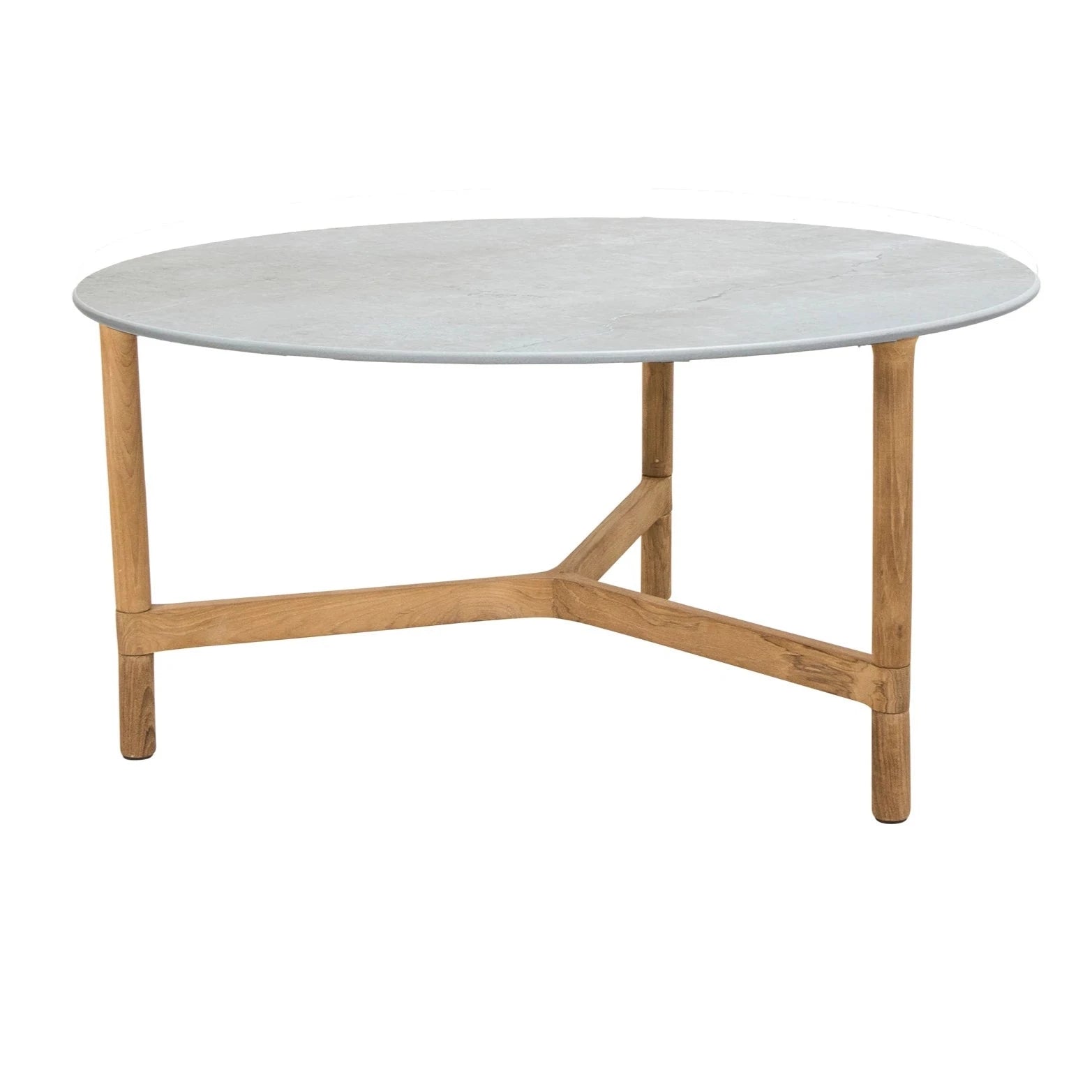 Large Teak Cane-line Twist Coffee Table for Indoor and Outdoor
