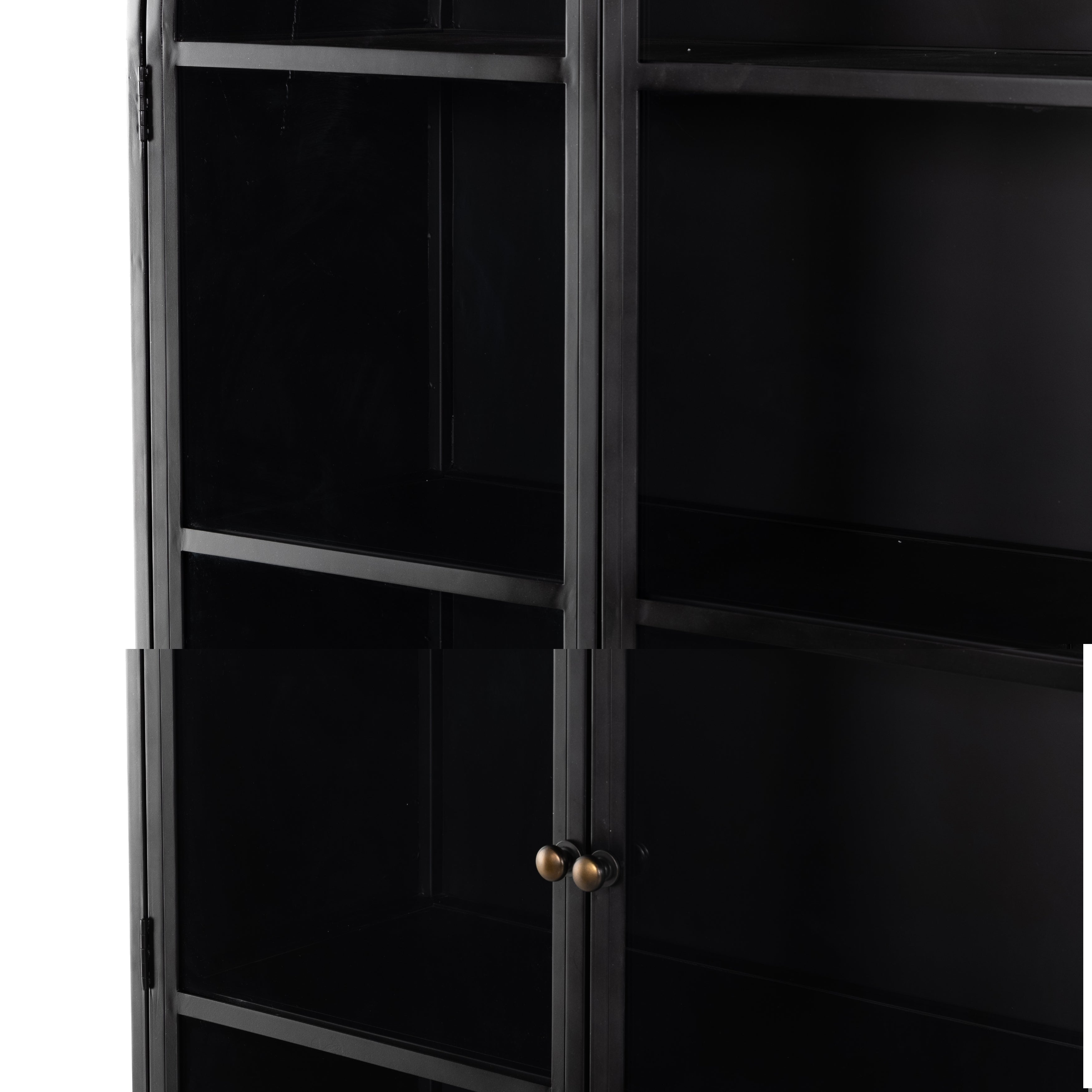 Four Hands Black-Finished Iron Breya Cabinet for Stylish Storage and Display