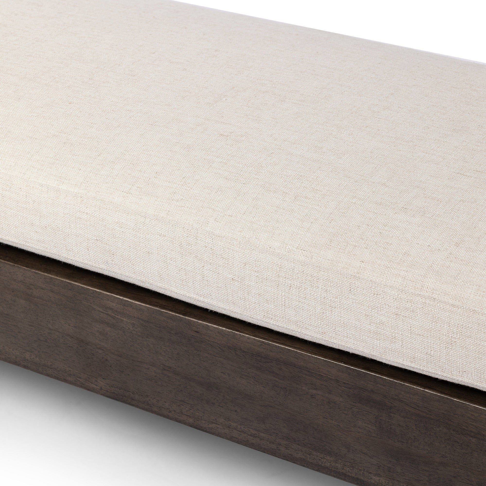 Four Hands Sturdy Solid Parawood Accent Bench with Soft Upholstered Seat