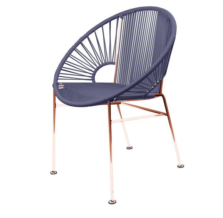 Stylish Innit Concha Dining and Café Chair with a Rustic Copper Frame