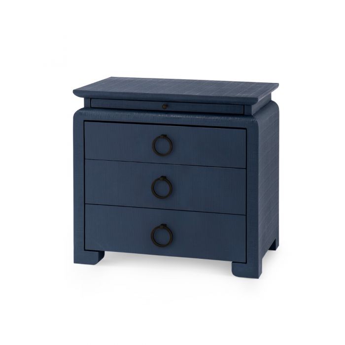 Villa & House Elina Luxury 3-Drawer Side Table with Pull-Out Tray