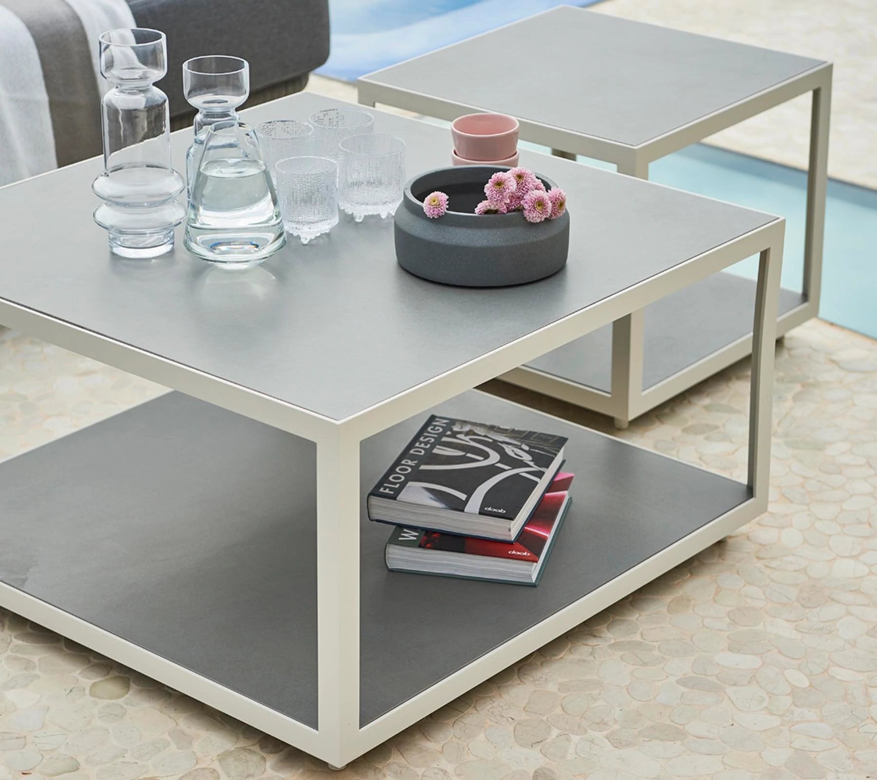 Small Cane-line Level Coffee Table with Multi - level Design
