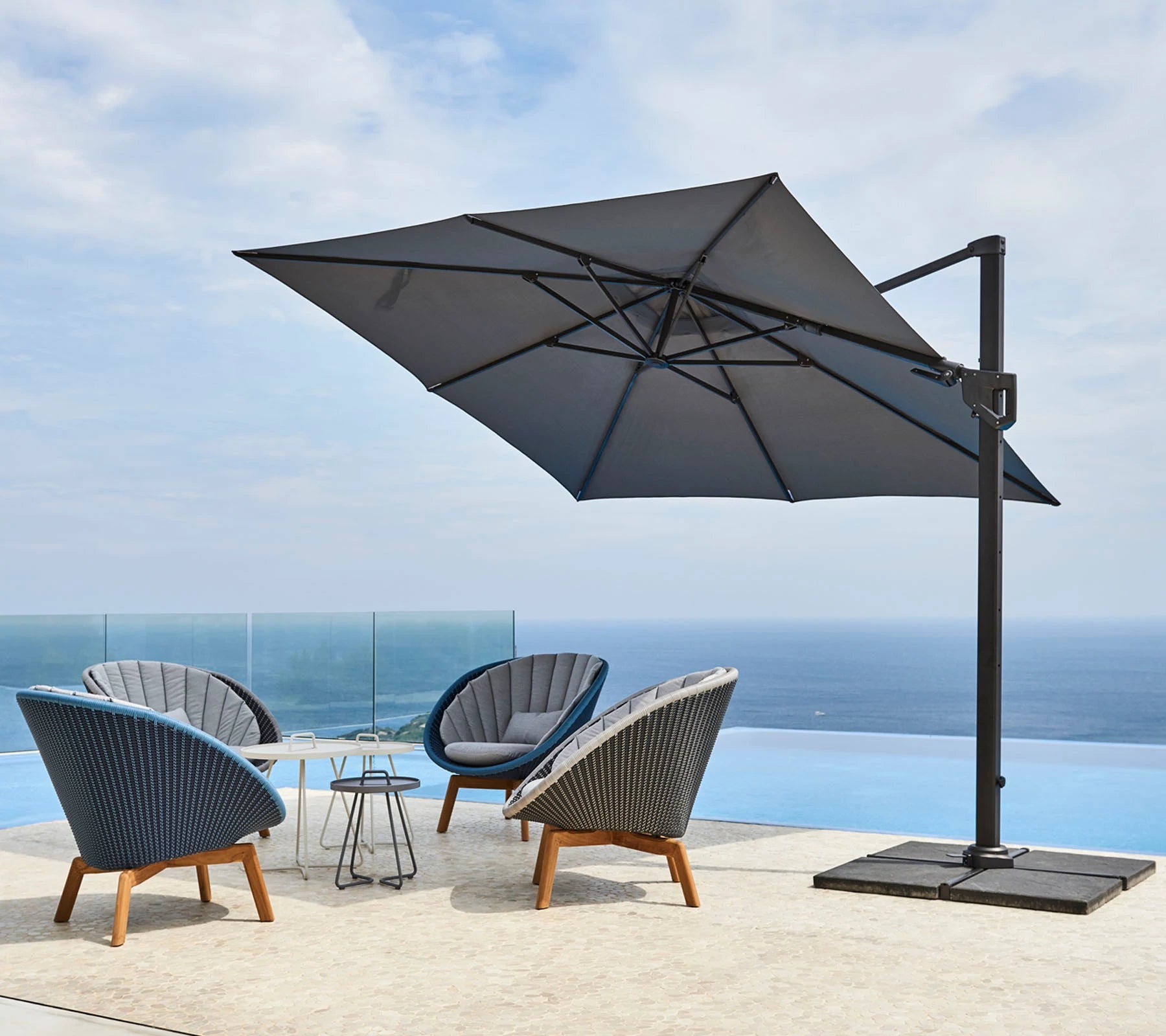 Cane-line Hyde Luxury Tilt Patio Parasol for Stylish Outdoor Spaces