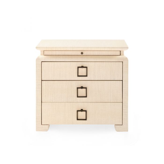 Villa & House Elina Luxury 3-Drawer Side Table with Pull-Out Tray