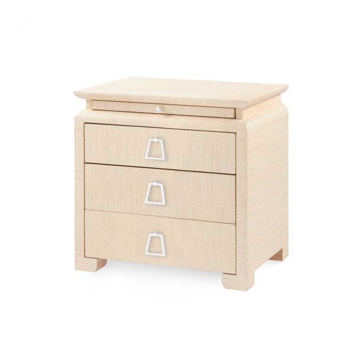 Villa & House Elina Luxury 3-Drawer Side Table with Pull-Out Tray