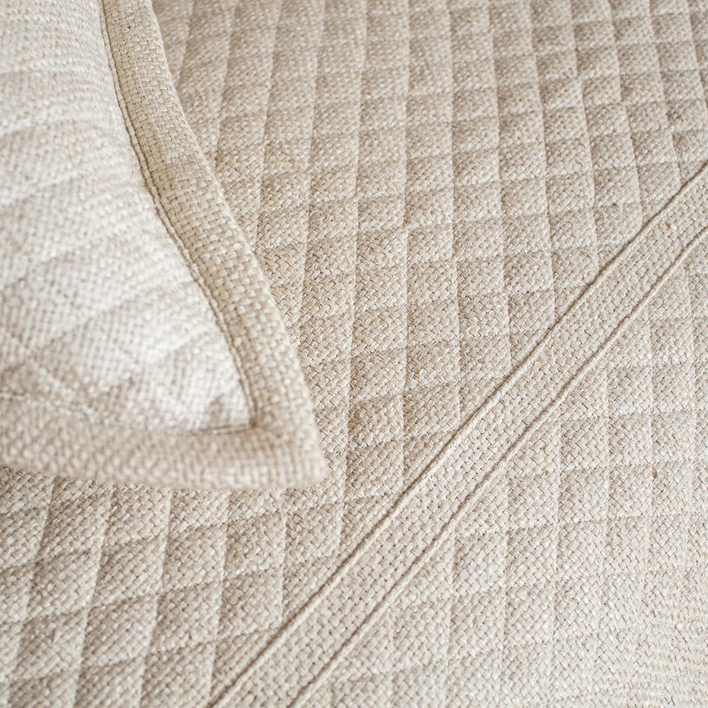 Luxurious Ann Gish 1-Inch Diamond Quilted Silk Basketweave Coverlet