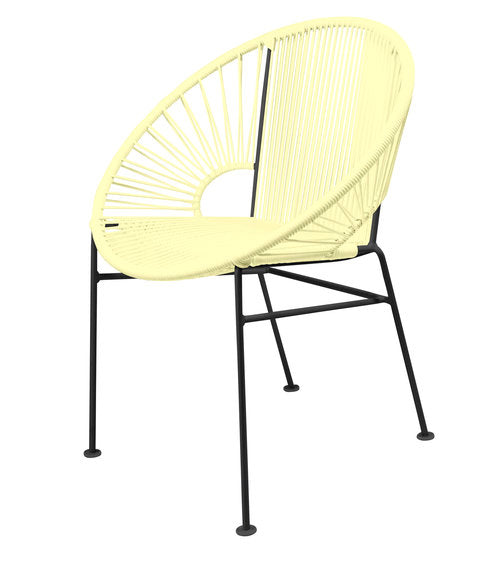 Stylish Black Frame Innit Concha Chair for Dining, Café, and More
