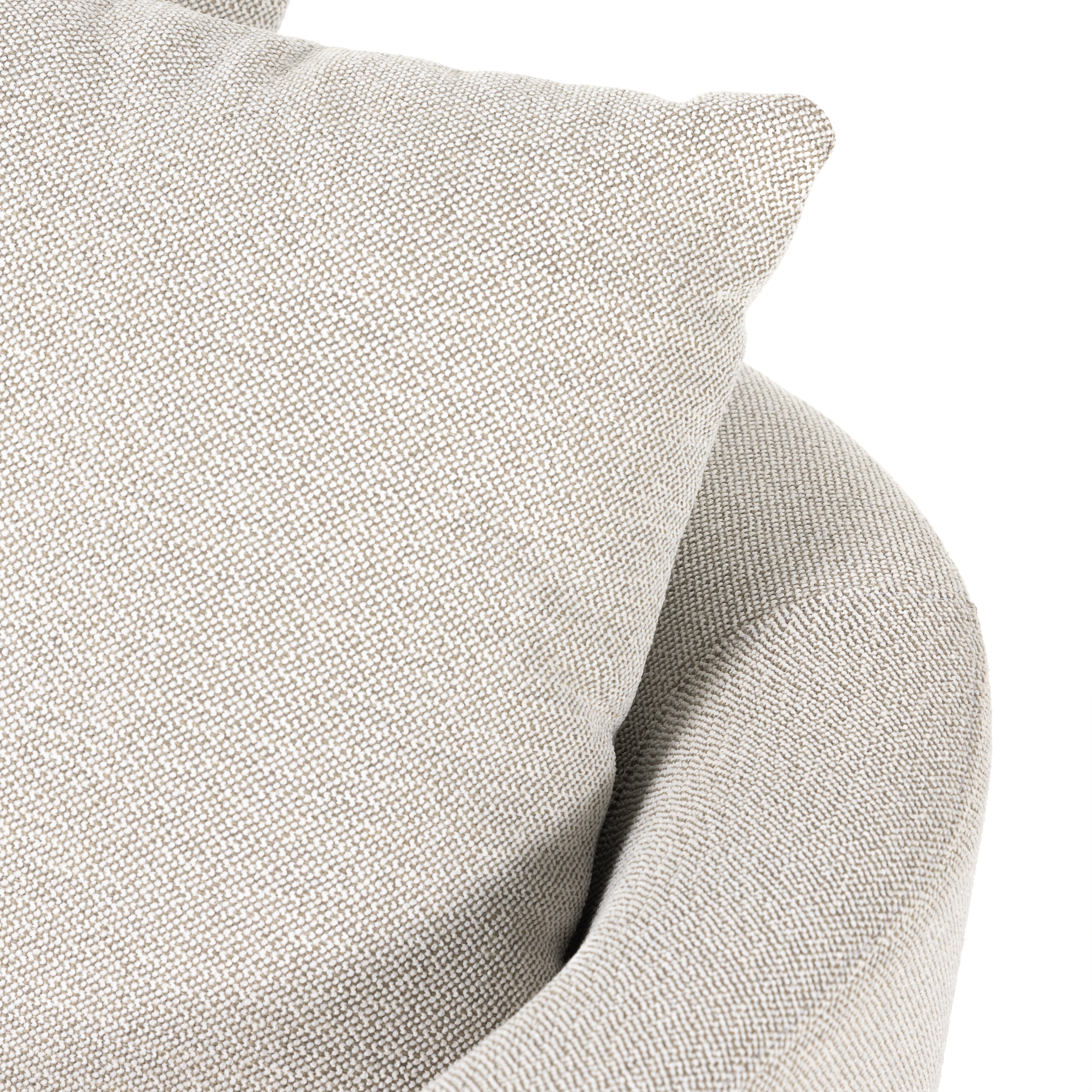 Four Hands Chloe 360-Degree Swiveling U-Shape Accent Chair with Throw Pillows