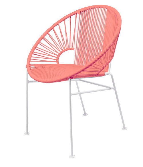 Stylish White Frame Innit Concha Chair for Dining, Café, Home or Office