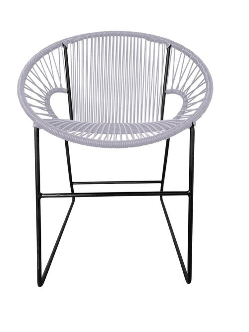 Stylish Black Frame Innit Puerto Dining and Side Chair for Indoor and Outdoor Use