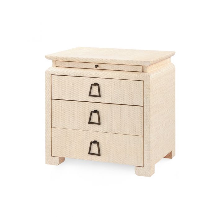 Villa & House Elina Luxury 3-Drawer Side Table with Pull-Out Tray
