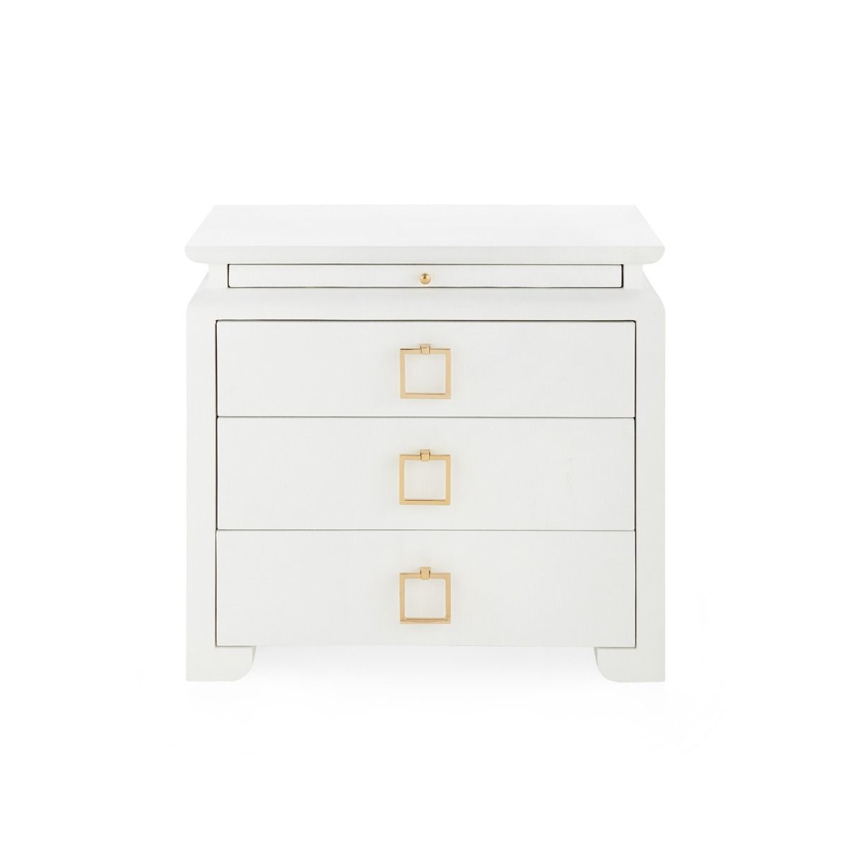 Villa & House Elina Luxury 3-Drawer Side Table with Pull-Out Tray