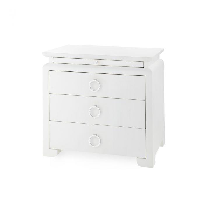 Villa & House Elina Luxury 3-Drawer Side Table with Pull-Out Tray