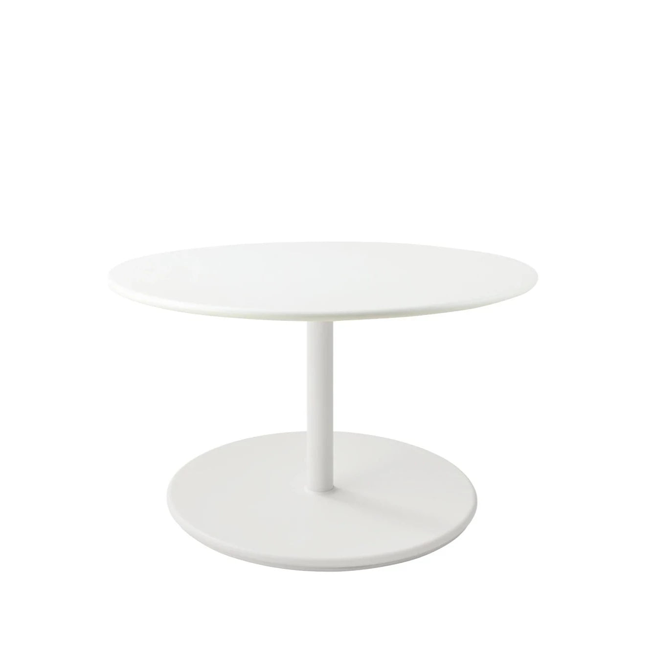 Large Base Round 80cm Cane-line Go Outdoor Coffee Table for Stylish Lounges